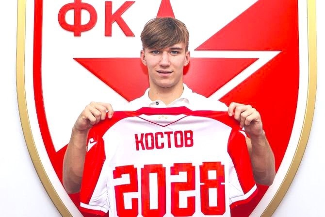 开云下载-镜报：阿森纳等队关注小将科斯托夫，红星队称已收到2000万欧报价